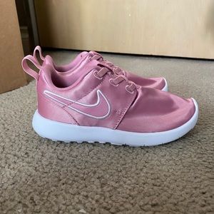 Nike pink satin girls sneakers